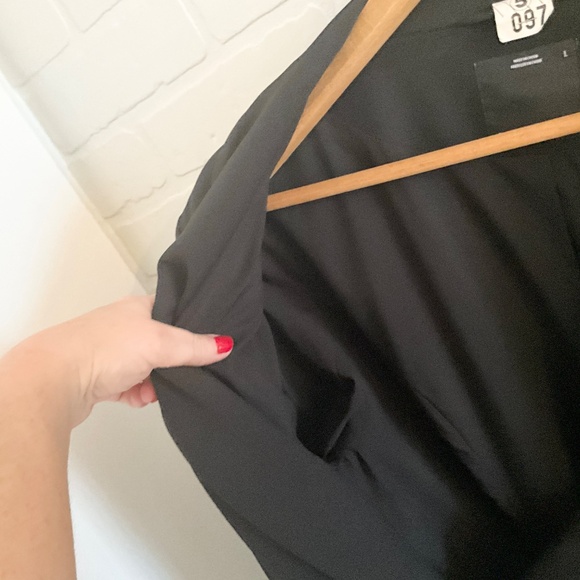 C/meo Collective Blazer Ruffled Goth Statement Pockets Flare sleeve Tuxedo Sz L - Picture 7 of 14